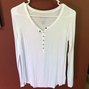 Girls White Buttoned Long Sleeve